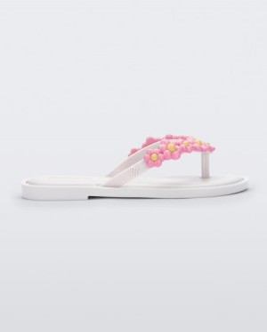 Mini Melissa Flip Flop Spring Flip Flops Çocuk White/Pink Türkiye | 37025WBMP