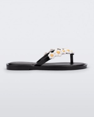 Mini Melissa Flip Flop Spring Flip Flops Çocuk Black/White Türkiye | 49783ZDVP