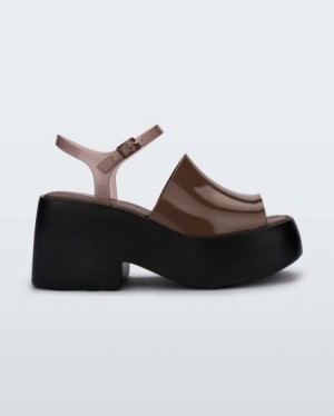 Melissa Pose Sandalet Kadın Black/Brown Türkiye | 23856QXRV