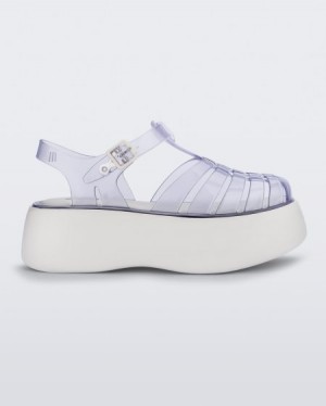 Melissa Possession Platform Sandalet Kadın Clear/White Türkiye | 16829HFSZ