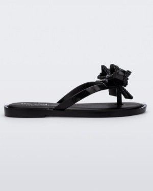 Mini Melissa Slim Flip Flops Çocuk Siyah Türkiye | 64571HPEG