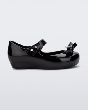 Mini Melissa Ultragirl Bow Flats Bebek Siyah Türkiye | 40956CNJQ