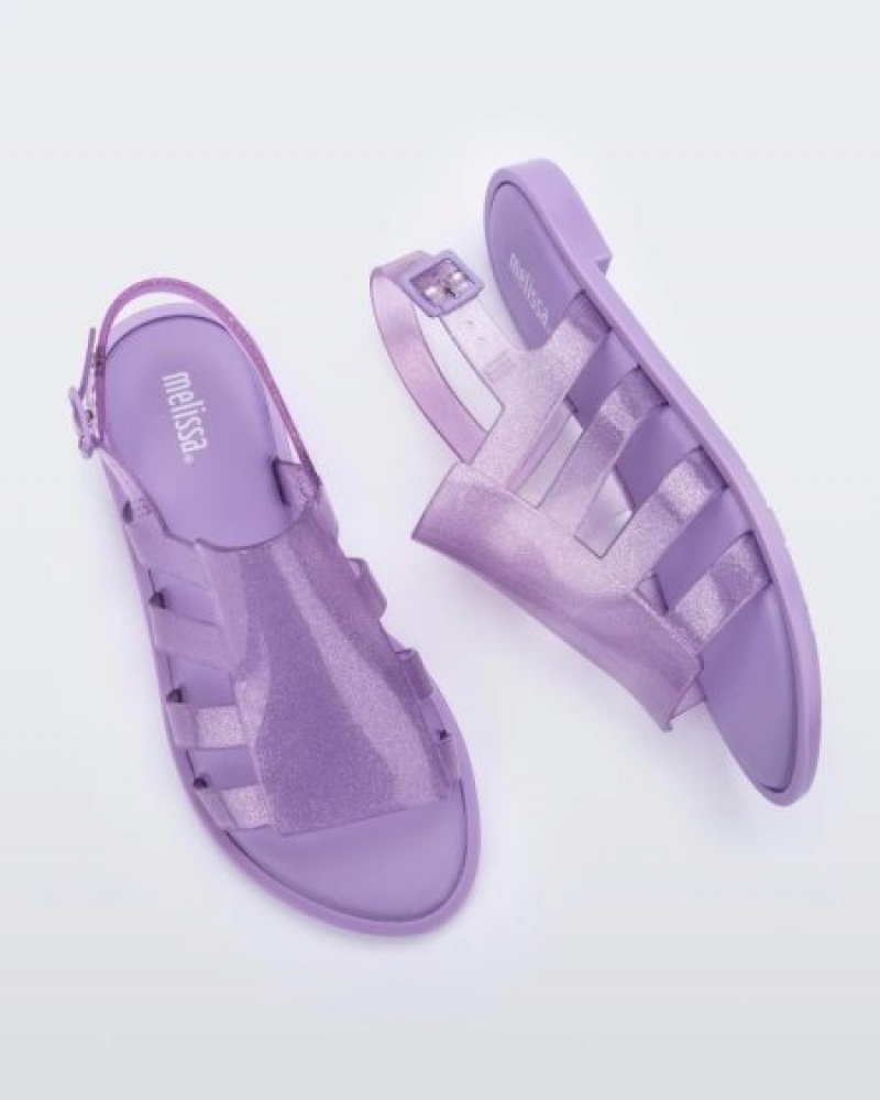 Melissa Boemia Sandalet Kadın Lilac Glitter Türkiye | 75632DNLI