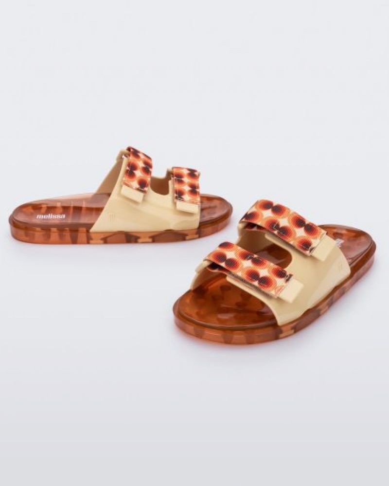 Melissa Brave Geniş Sandal Terlik Kadın Yellow/Orange Türkiye | 13546QUDY