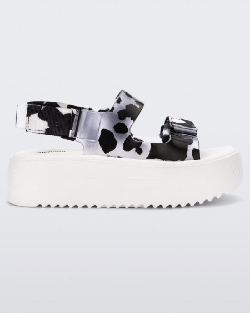 Melissa Brave Papete Platform Platforms Kadın White/Glass/Black Türkiye | 63712BIPE