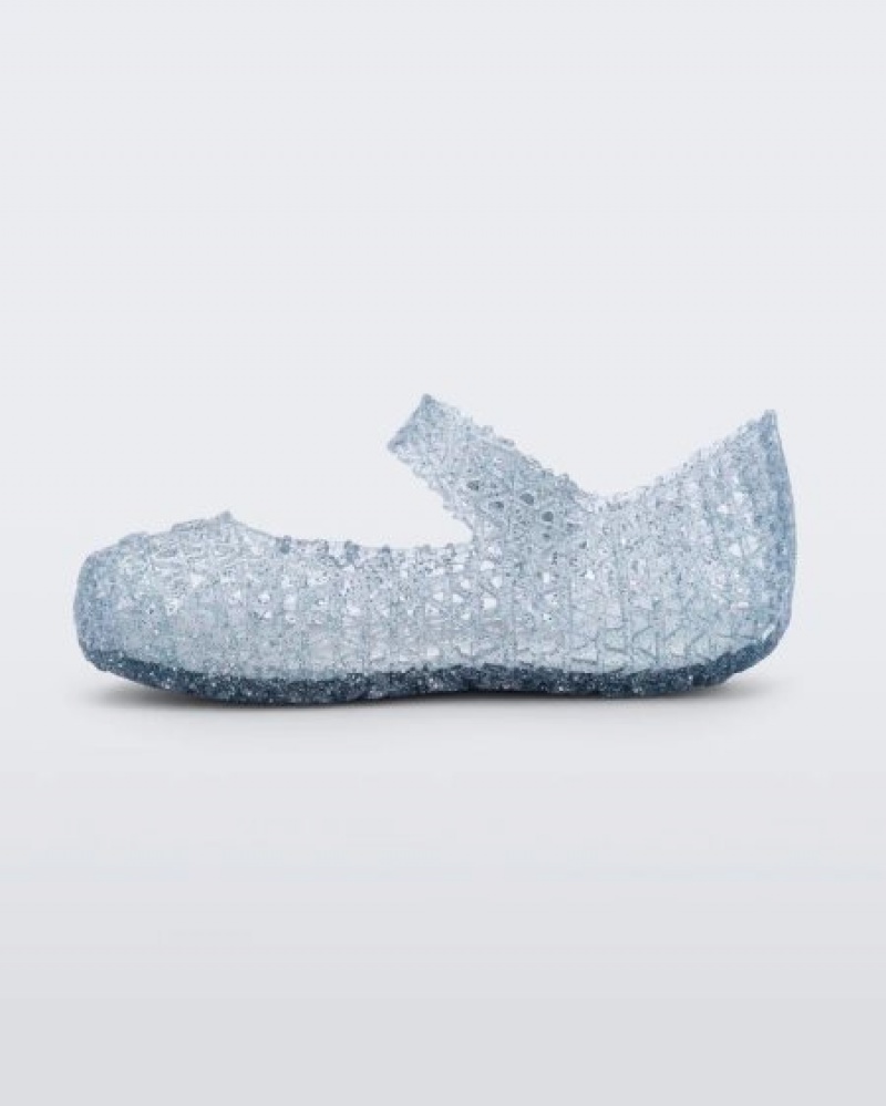 Mini Melissa Campana Flats Bebek Glitter Clear Türkiye | 62935KPHB