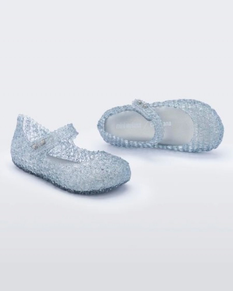 Mini Melissa Campana Flats Bebek Glitter Clear Türkiye | 62935KPHB