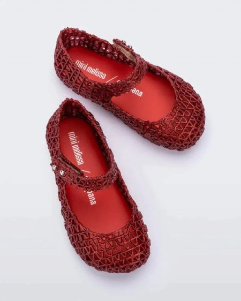 Mini Melissa Campana Flats Bebek Kırmızı Türkiye | 54037HAOB