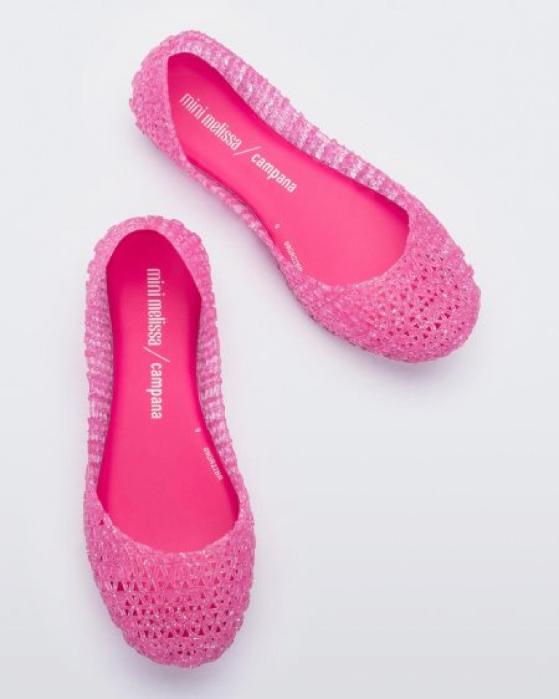 Mini Melissa Campana Flats Çocuk Pembe Türkiye | 10258NVKJ