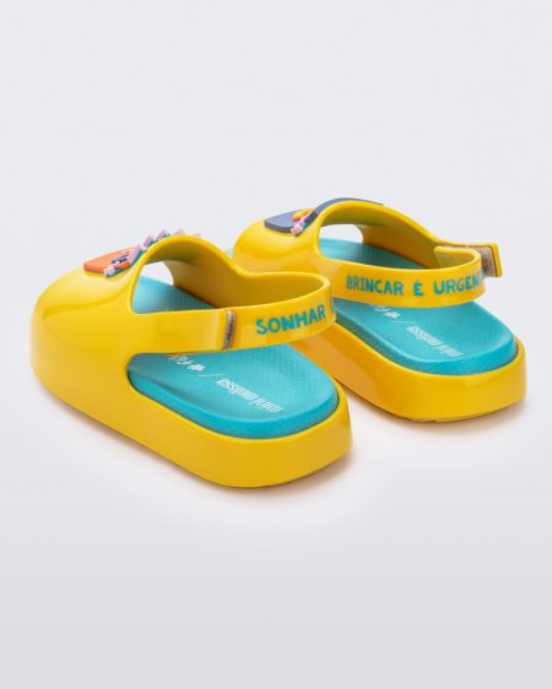 Mini Melissa Cloud Sandalet Bebek Yellow/Blue Türkiye | 58349JTOE