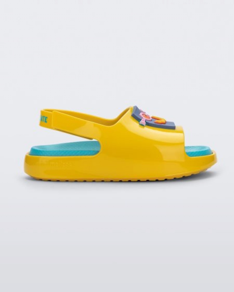 Mini Melissa Cloud Sandalet Bebek Yellow/Blue Türkiye | 58349JTOE