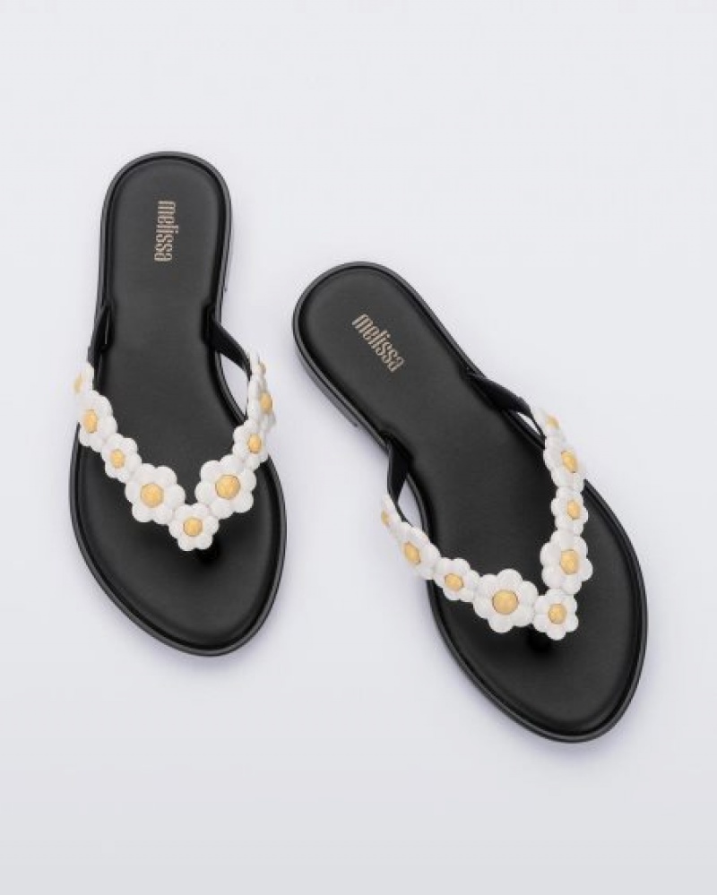 Melissa Flip Flop Spring Flip Flops Kadın Black/White Türkiye | 82756JHUS