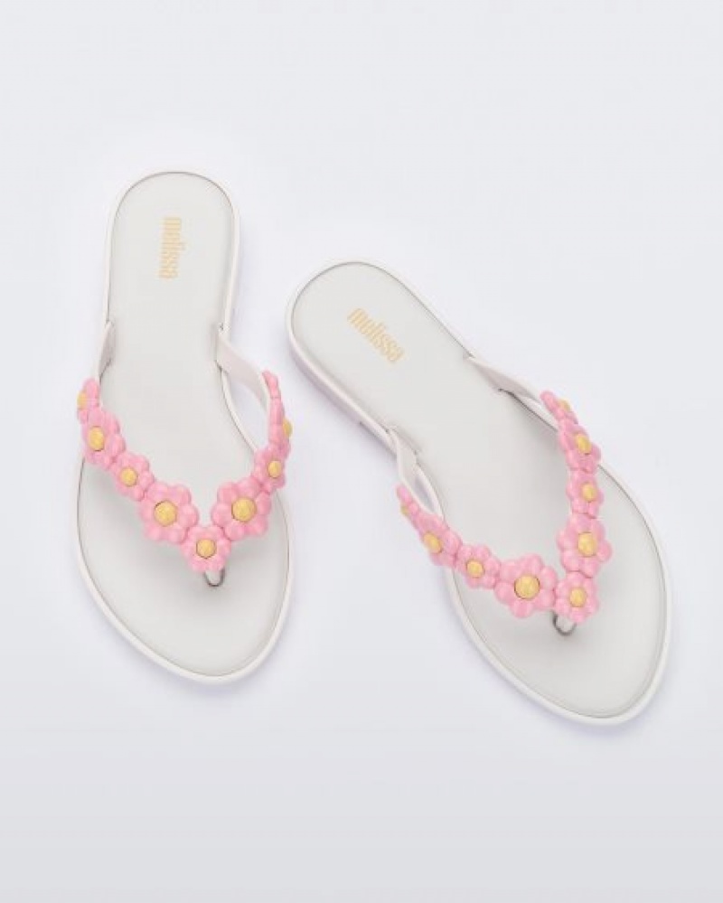 Melissa Flip Flop Spring Flip Flops Kadın White/Lilac Türkiye | 69501PMNE