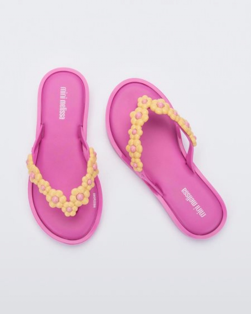 Mini Melissa Flip Flop Spring Flip Flops Çocuk Lilac/Yellow Türkiye | 29068LVSU