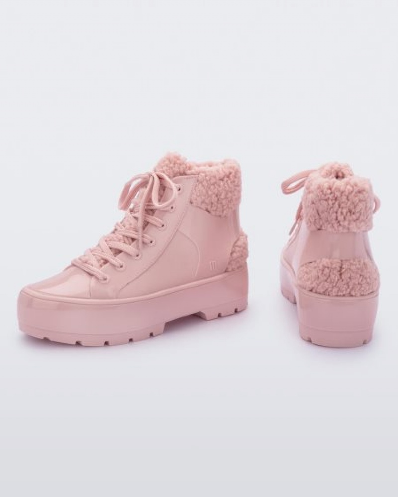 Melissa Fluffy Sneaker Bot Kadın Pembe Türkiye | 96810TLZC