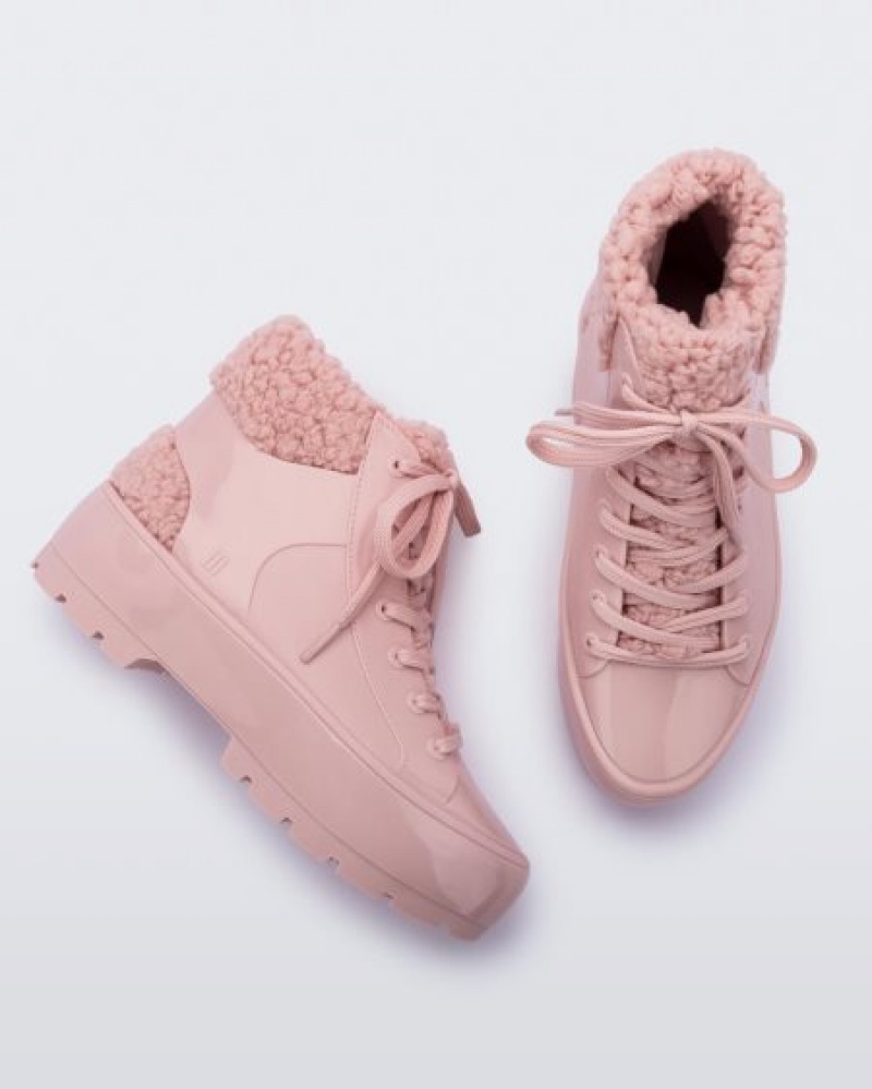 Melissa Fluffy Sneaker Bot Kadın Pembe Türkiye | 96810TLZC