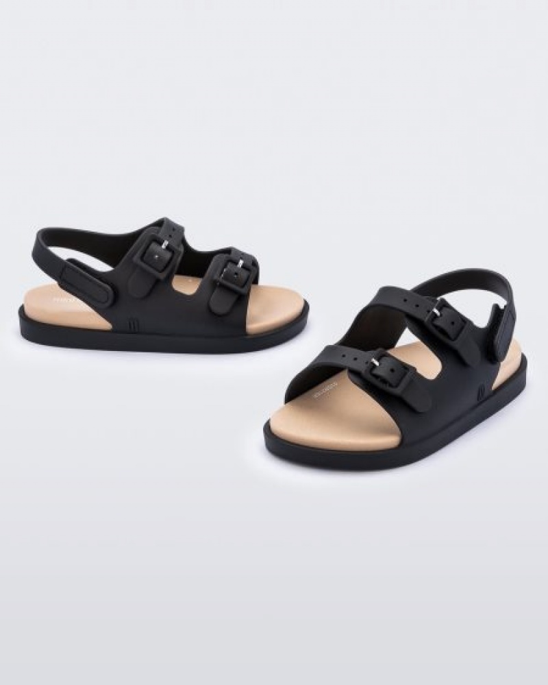 Mini Melissa Geniş Sandal Sandalet Bebek Black/Beige Türkiye | 52743WJNC