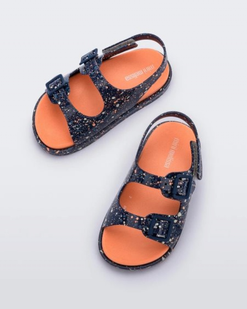 Mini Melissa Geniş Sandal Sandalet Bebek Blue/Orange Türkiye | 91437LSEF