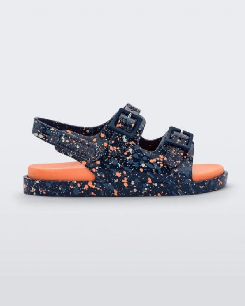 Mini Melissa Geniş Sandal Sandalet Bebek Blue/Orange Türkiye | 91437LSEF