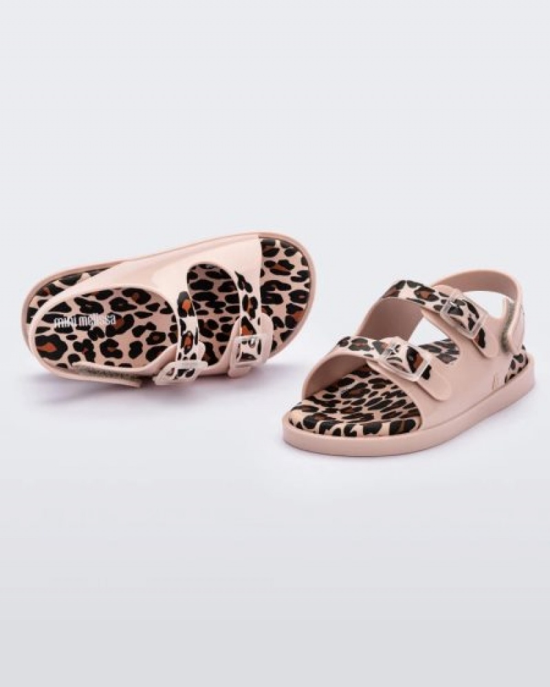 Mini Melissa Geniş Sandal Sandalet Bebek Pink/Brown Türkiye | 83467XYKM