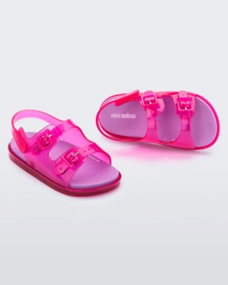 Mini Melissa Geniş Sandal Sandalet Bebek Pink/Lilac Türkiye | 75362XSPQ