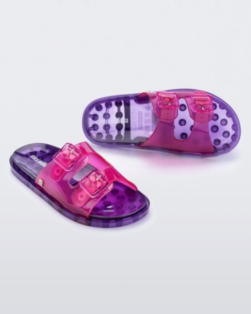 Mini Melissa Geniş Terlik Terlik Çocuk Pink/Lilac Türkiye | 89702BZDO