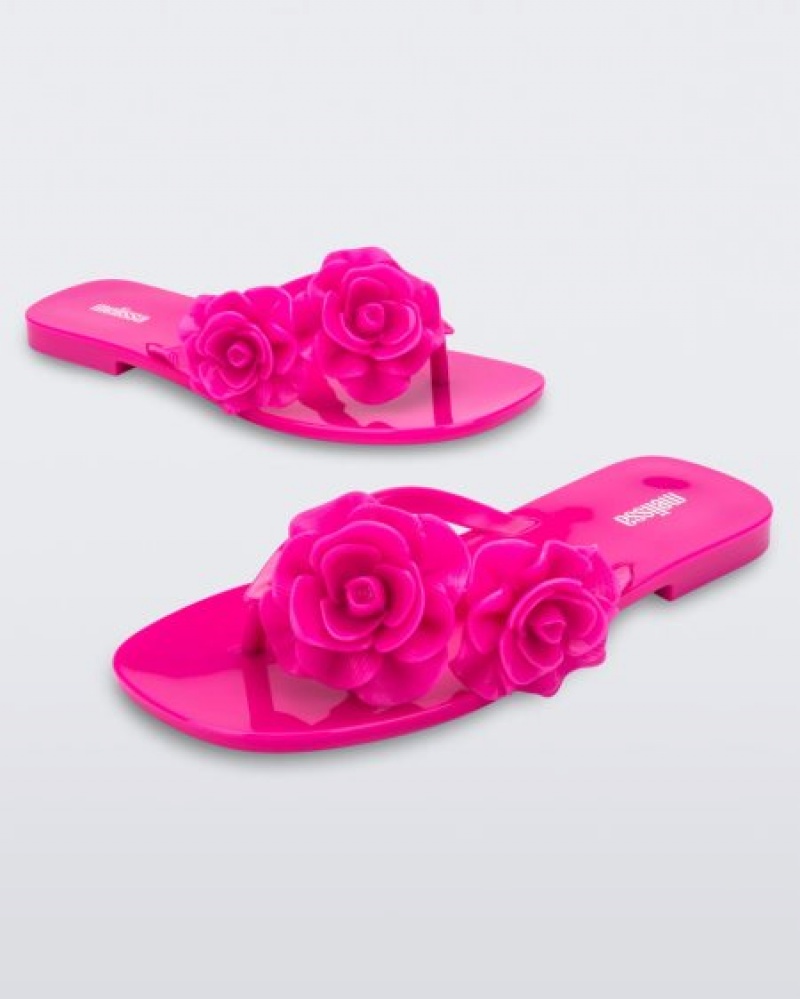 Melissa Harmomic Squared Garden Flip Flops Kadın Pembe Türkiye | 03561BQCX