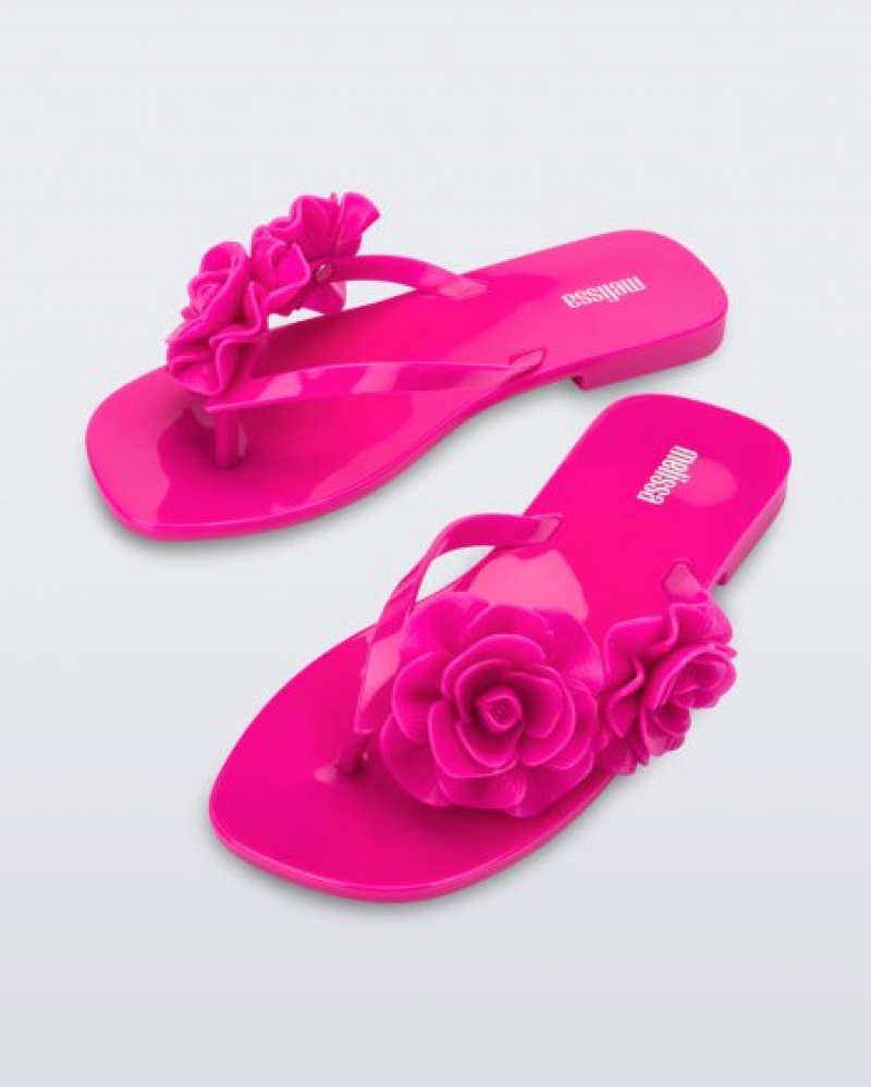 Melissa Harmomic Squared Garden Flip Flops Kadın Pembe Türkiye | 03561BQCX