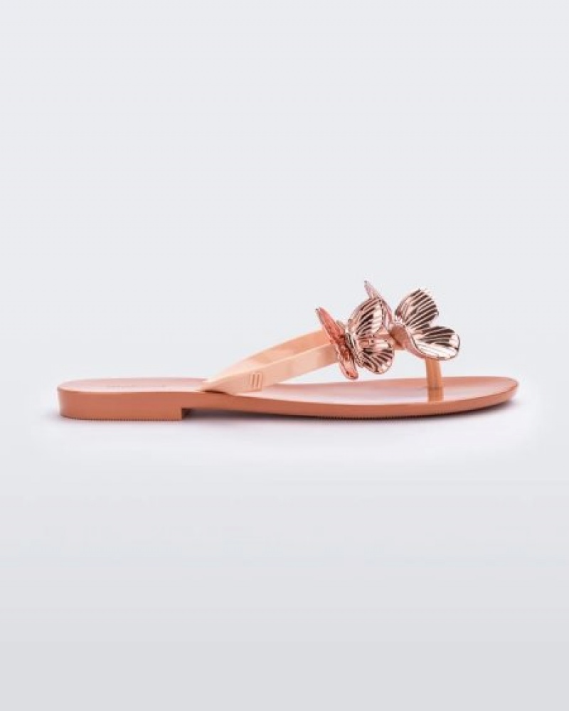 Melissa Harmonic Fly Flip Flops Kadın Brown/Bronze Türkiye | 89302WJBT