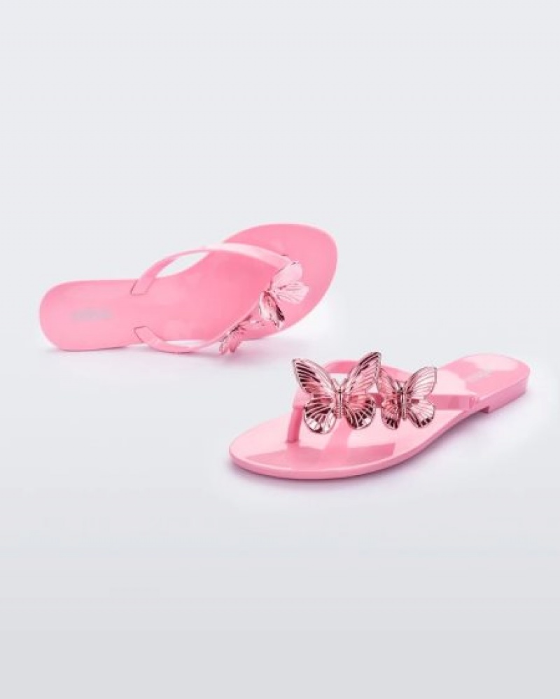 Melissa Harmonic Fly Flip Flops Kadın Pembe Türkiye | 09732QFCR