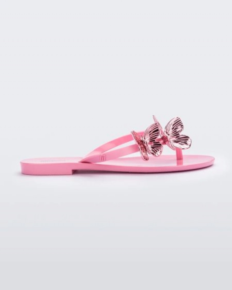 Melissa Harmonic Fly Flip Flops Kadın Pembe Türkiye | 09732QFCR