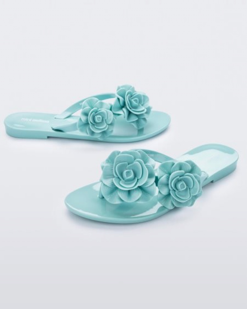 Mini Melissa Harmonic Garden Flip Flops Çocuk Yeşil Türkiye | 93215DYGN