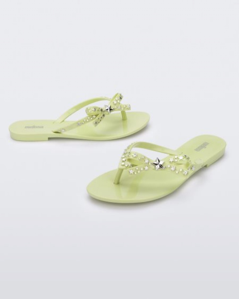 Melissa Harmonic Stars Flip Flops Kadın Yeşil Türkiye | 91026TXQW