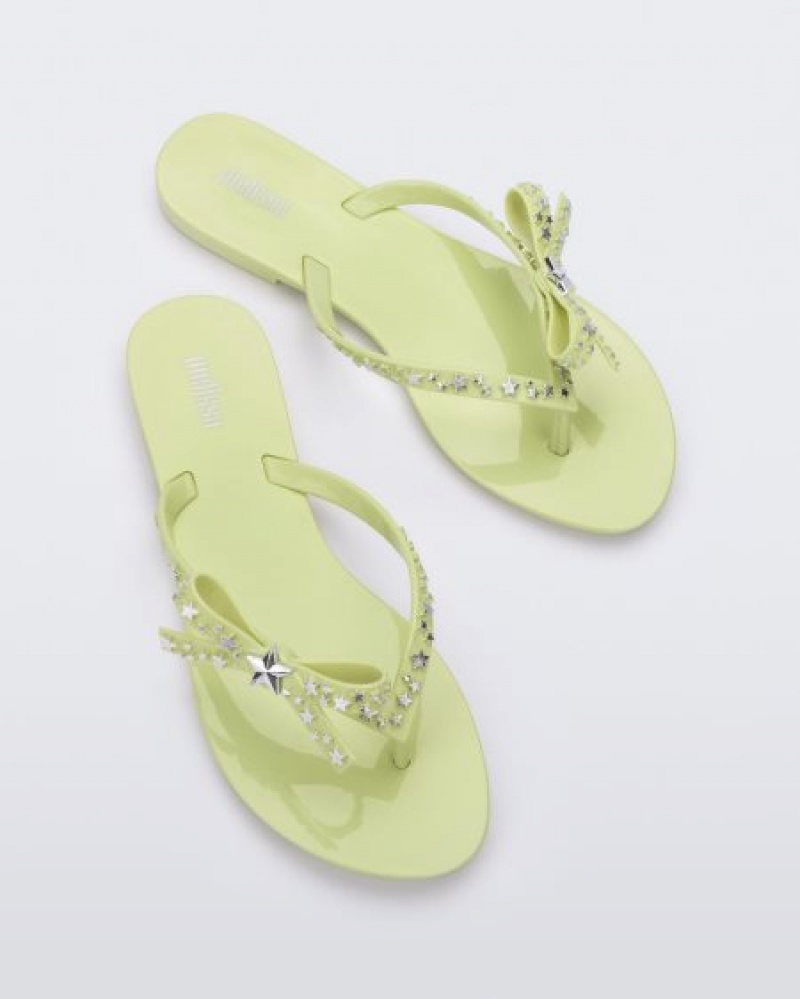 Melissa Harmonic Stars Flip Flops Kadın Yeşil Türkiye | 91026TXQW