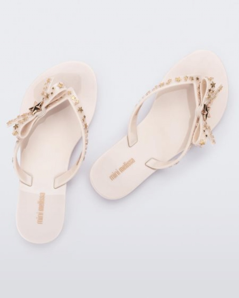 Mini Melissa Harmonic Stars Flip Flops Çocuk Bej Rengi Türkiye | 98172FLWN