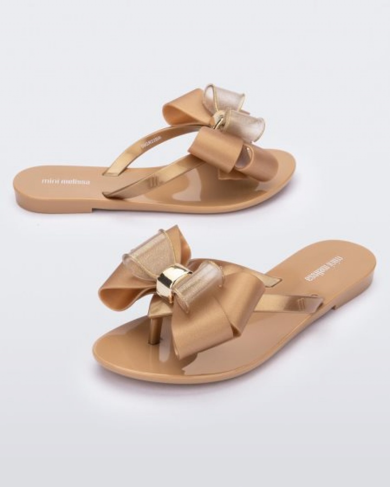 Mini Melissa Harmonic Sweet Flip Flops Çocuk Bej Rengi Türkiye | 89431BVRW