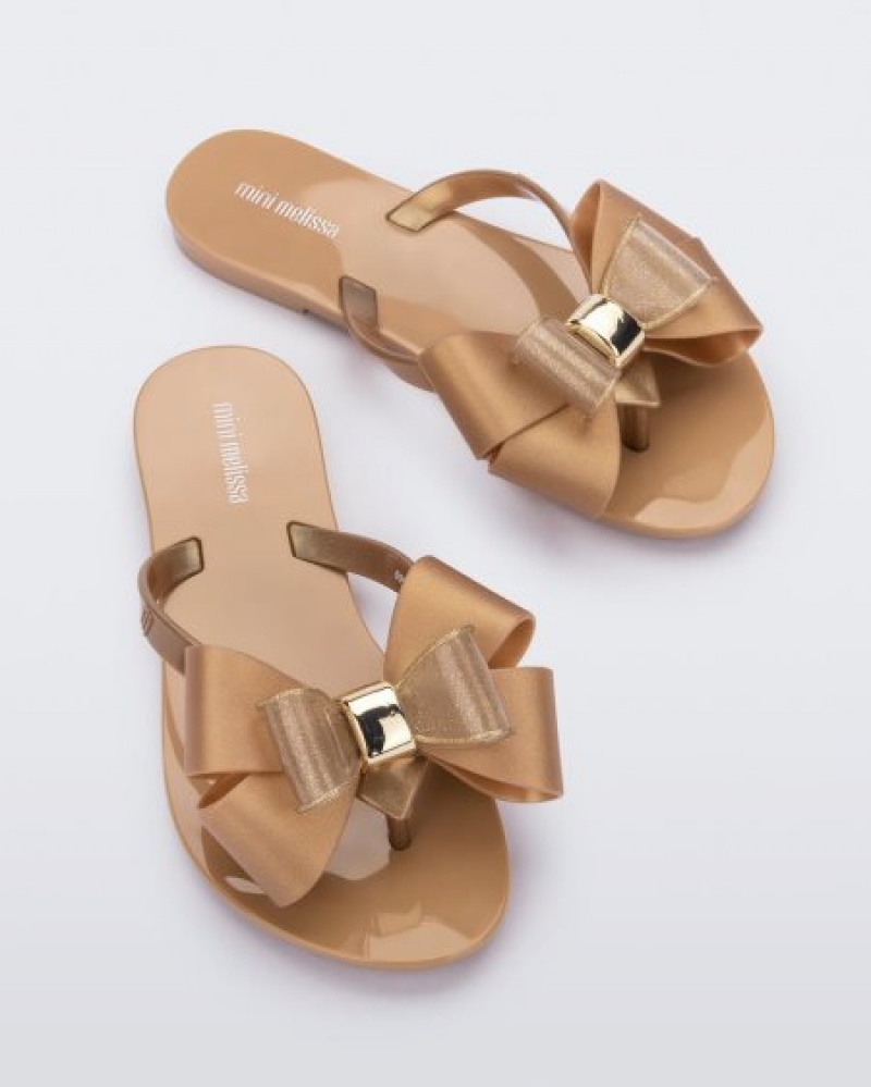 Mini Melissa Harmonic Sweet Flip Flops Çocuk Bej Rengi Türkiye | 89431BVRW