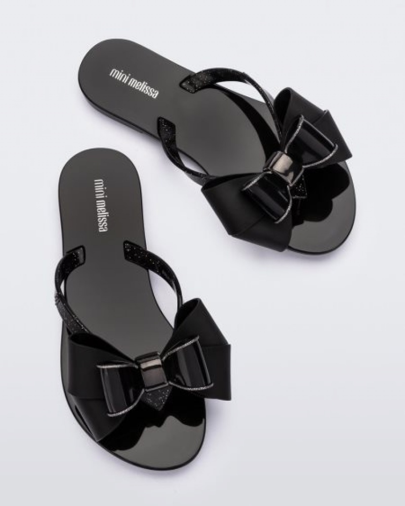 Mini Melissa Harmonic Sweet Flip Flops Çocuk Siyah Türkiye | 03824RGHT