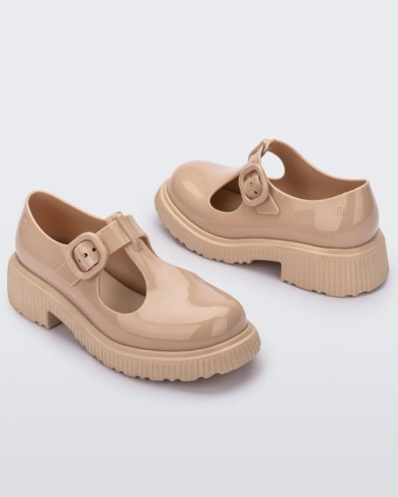 Mini Melissa Jackie Flats Çocuk Bej Rengi Türkiye | 47396IFBK