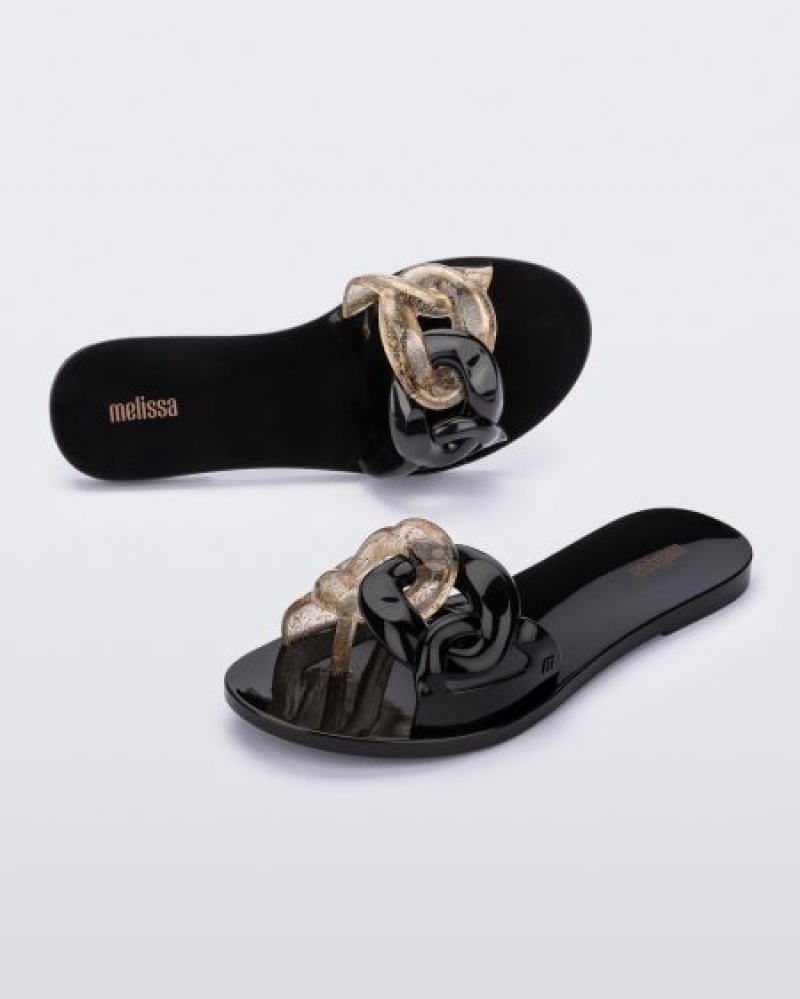 Melissa Jelly Chain Terlik Kadın Siyah Türkiye | 64802FKCY