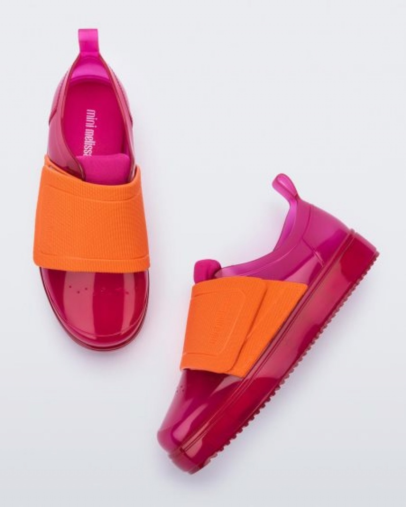 Mini Melissa Jelly Pop Sneaker Spor Ayakkabı Çocuk Pink/Orange Türkiye | 41952DLSA