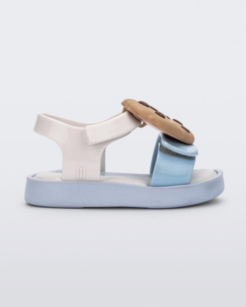 Mini Melissa Jump Candy Sandalet Bebek Blue/White/Beige Türkiye | 59230FKCO