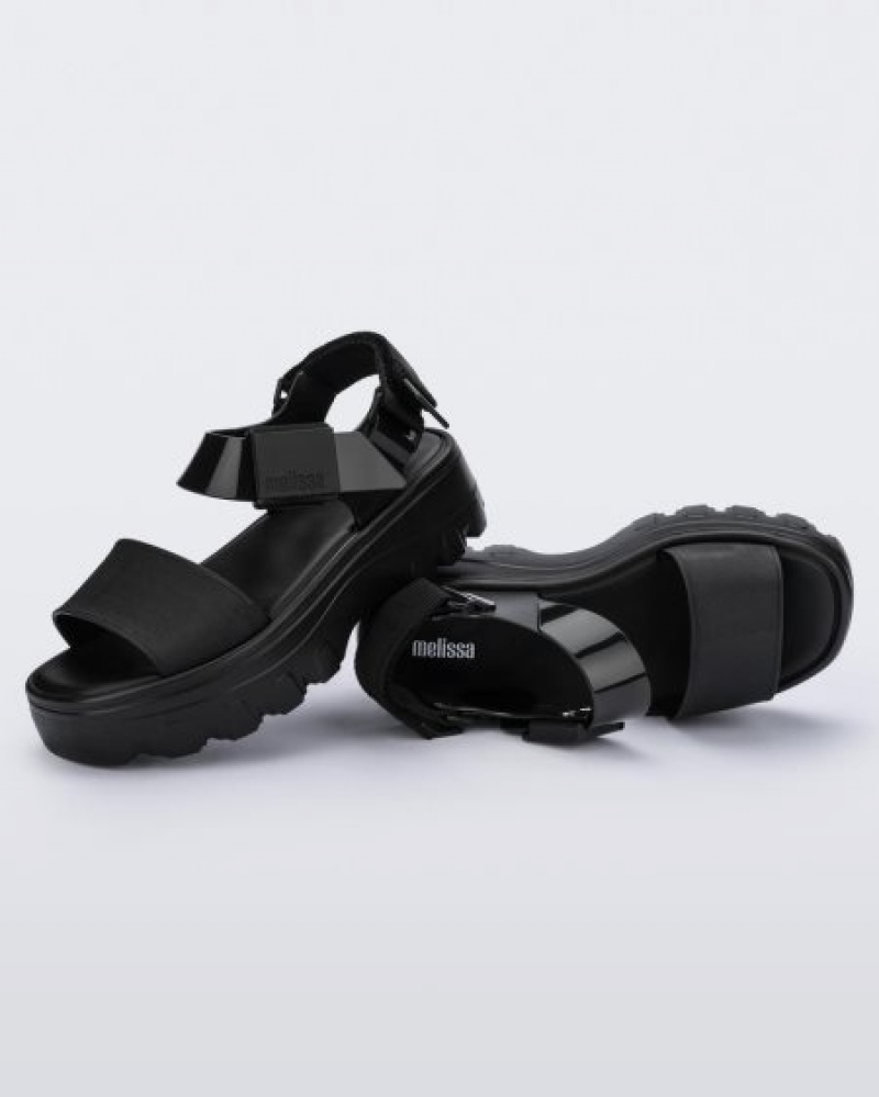 Melissa Kick Off Sandal Platforms Kadın Black/Black Türkiye | 21307UTKV