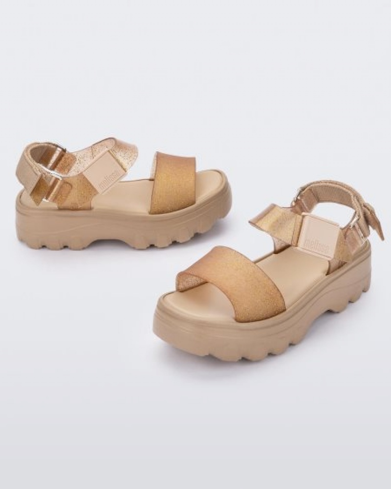 Melissa Kick Off Sandal Sandalet Kadın Beige/Gold Türkiye | 37925THAY