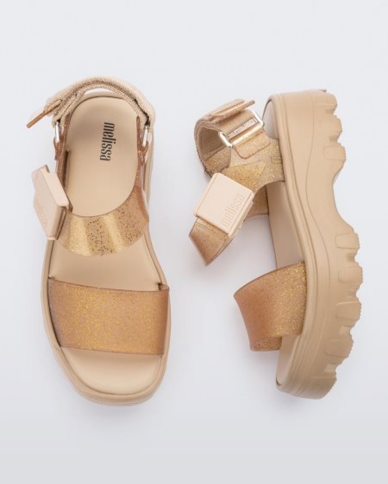 Melissa Kick Off Sandal Sandalet Kadın Beige/Gold Türkiye | 37925THAY