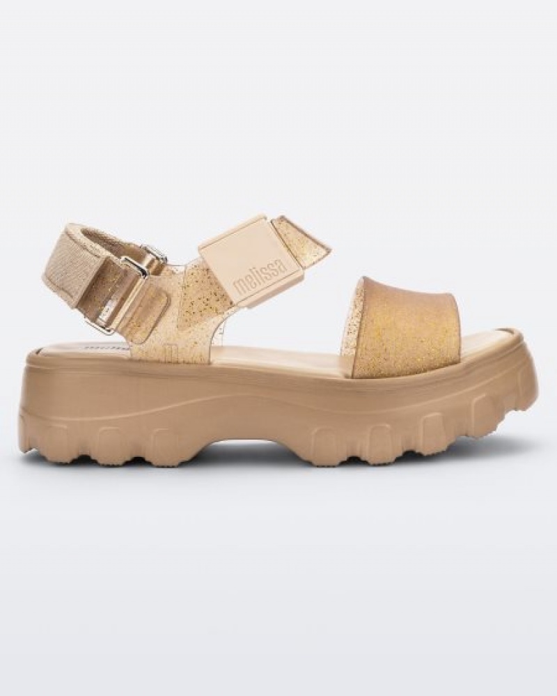 Melissa Kick Off Sandal Sandalet Kadın Beige/Gold Türkiye | 37925THAY