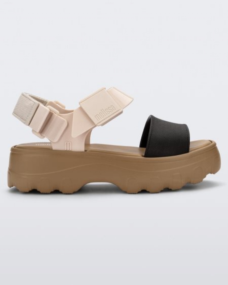 Melissa Kick Off Sandal Sandalet Kadın Beige/Black Türkiye | 12346XUBJ