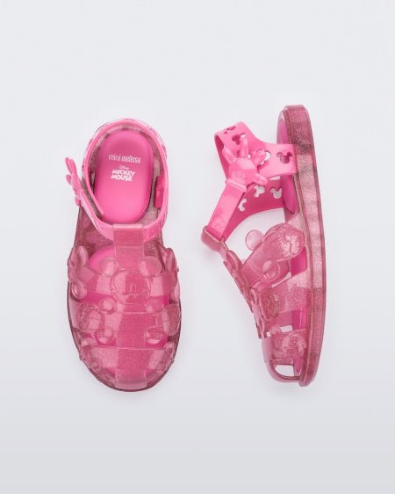 Mini Melissa Magic Sandalet Çocuk Glitter Pink/Pink Türkiye | 50423TRUA