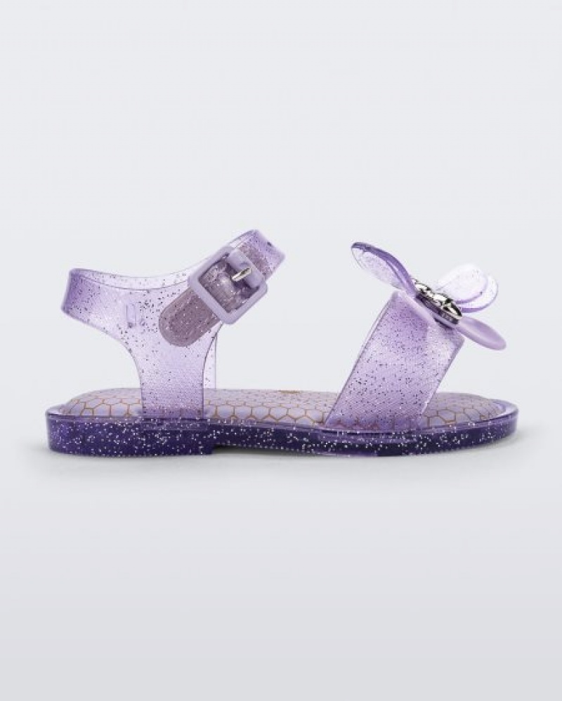 Mini Melissa Mar Bugs Sandalet Bebek Lilac Glitter Türkiye | 24913EKWF