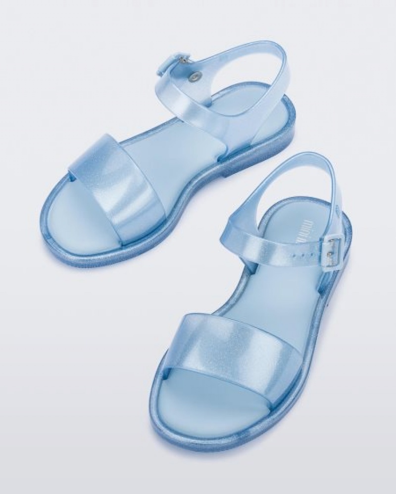 Mini Melissa Mar Sandal Sandalet Çocuk Blue/Glitter Türkiye | 17862KJQW